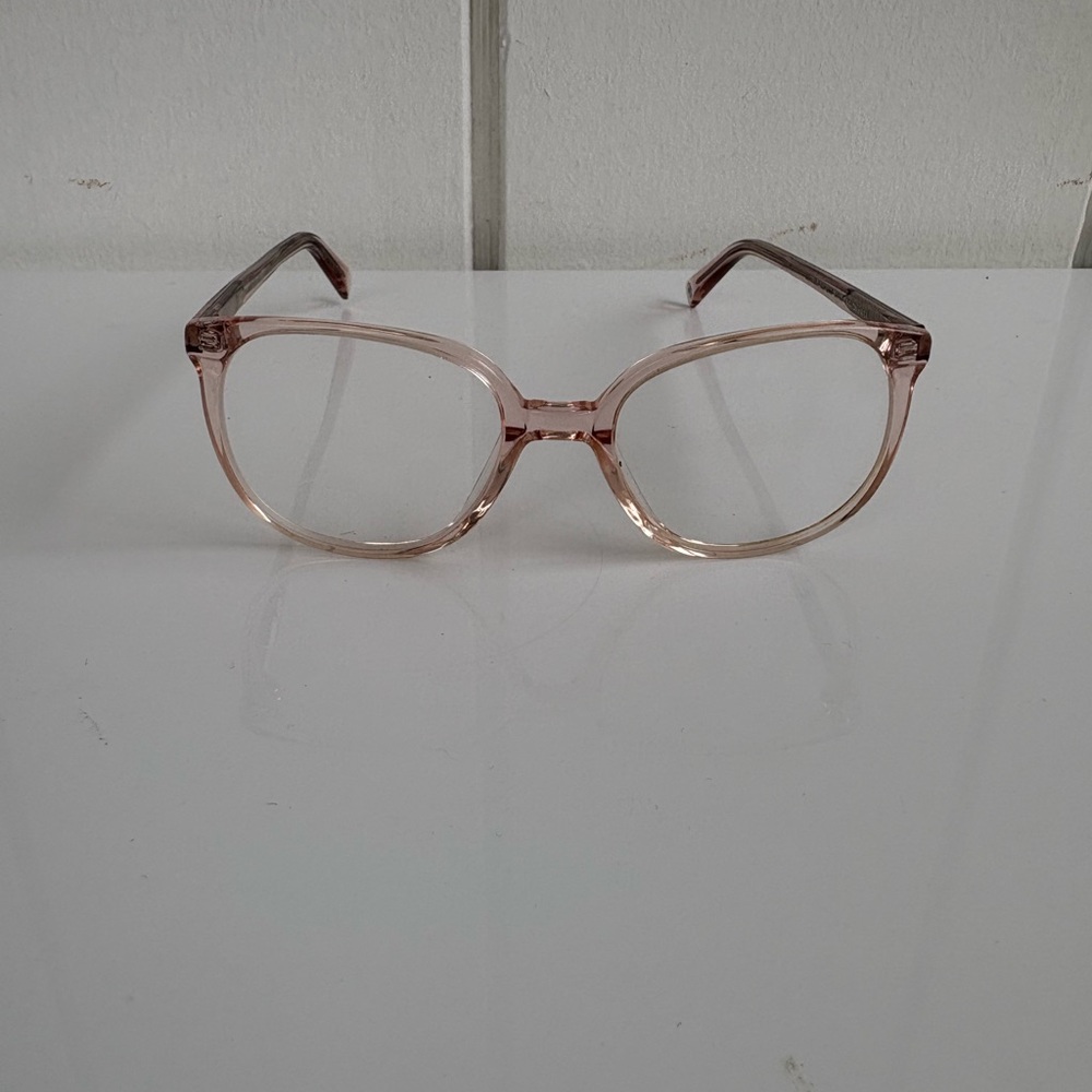 Warby Parker Eyeglasses Eugene SM 600 51-17-140 Crystal Pink Frames Only